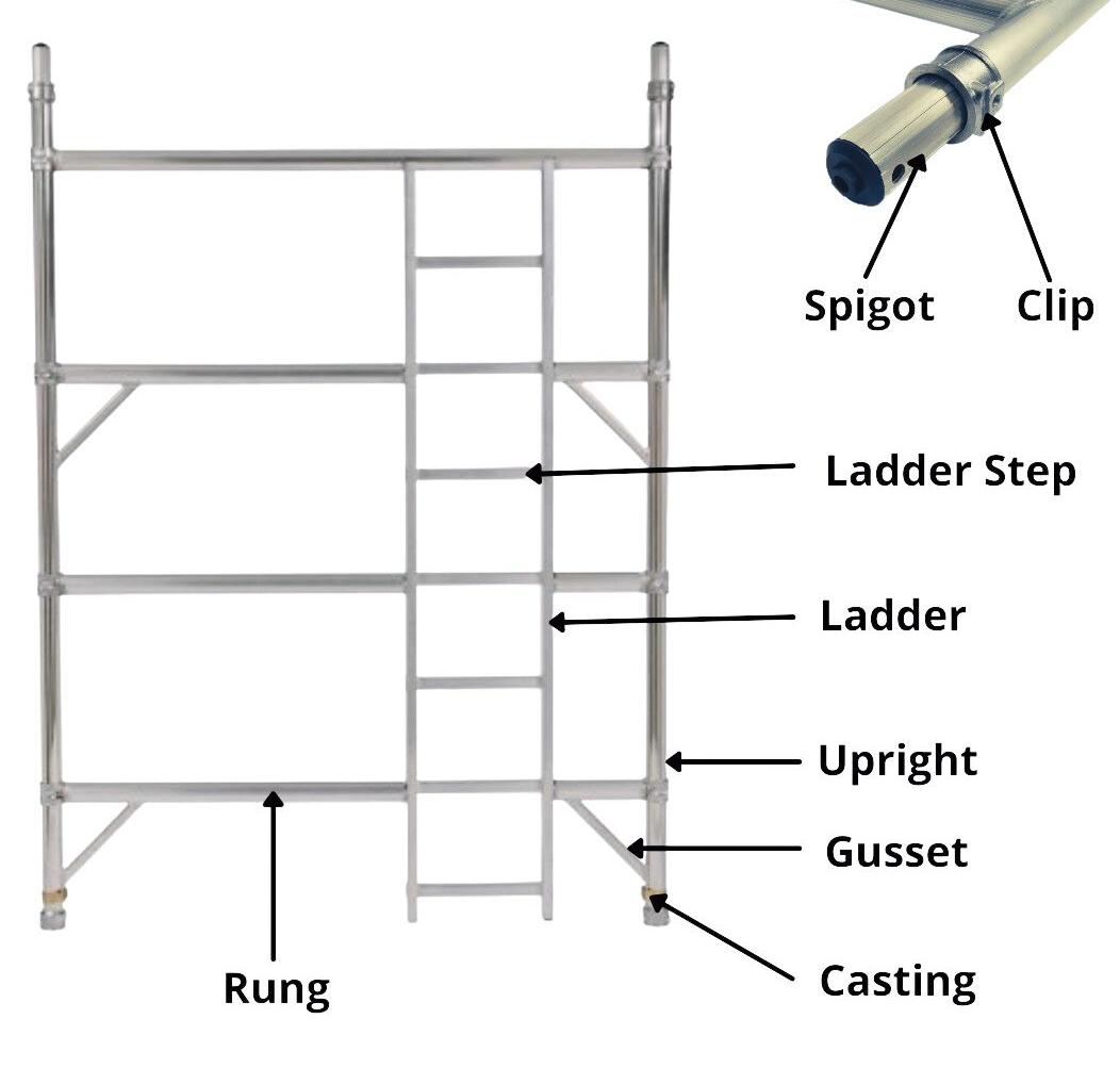 vertical integral ladders tower